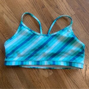 Lululemon Athletica Striped Racerback Bra Size 10